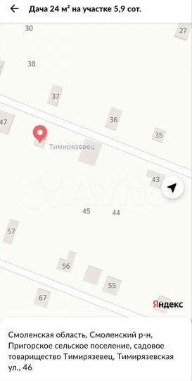 Дача 20 м² на участке 5,9 сот.