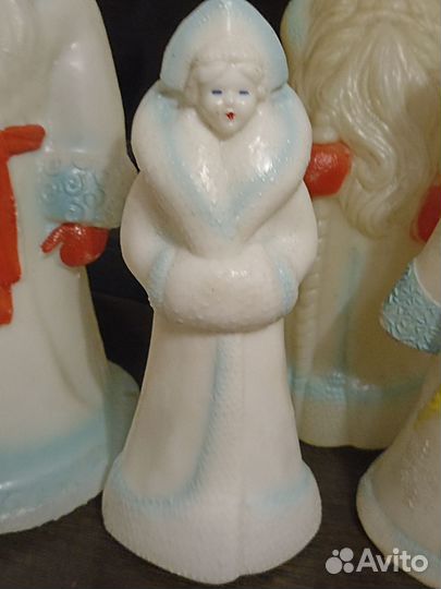 Дед мороз и снегурочка СССР пластик