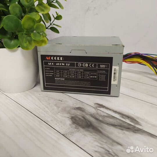 Блок питания Accord 400w с 6 pin