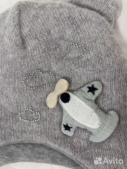 Шапка для новорожденного зима