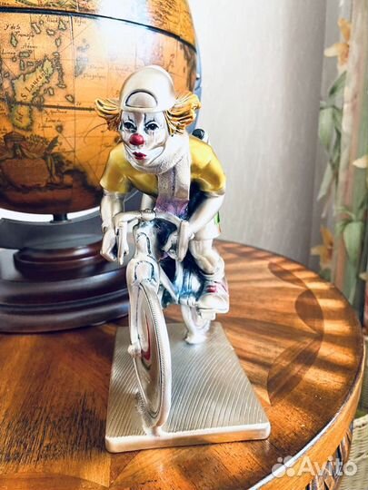 Клоун на велосипеде серебряный Италия
