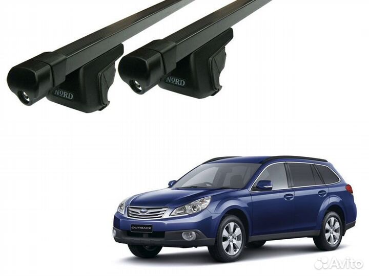 Багажник на инт. рейлинги Subaru Outback BR, 2009