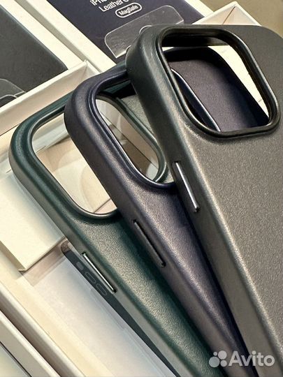 Чехол кожа iPhone 14 ProMax Magsafe Leather