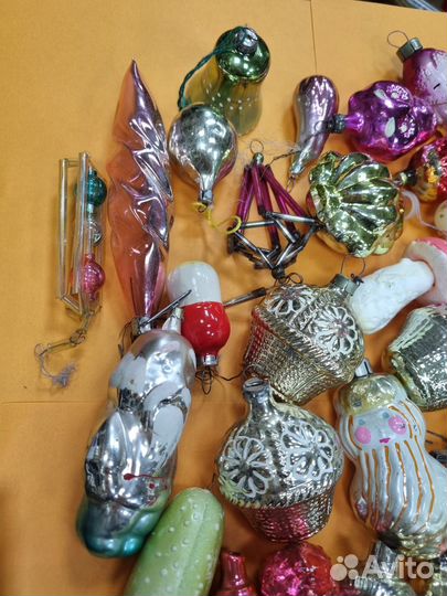 Лот ёлочных игрушек, СССР