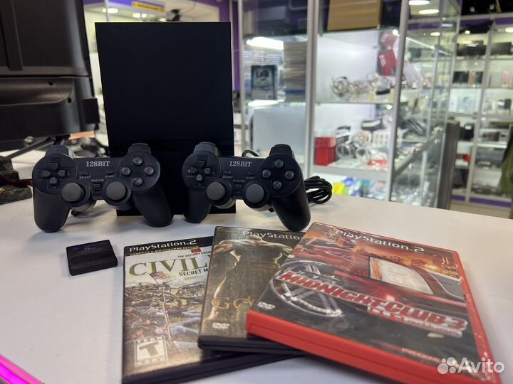 Sony PS2 прошитая+3 игры