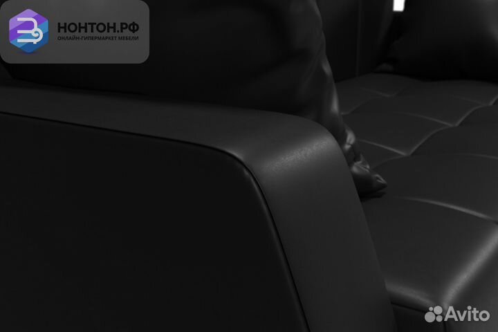 Диван выкатной Малютка экокожа черная