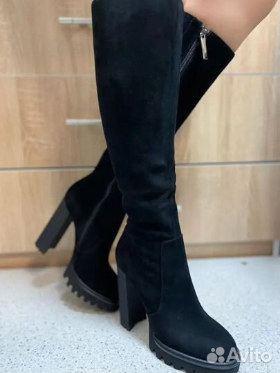 Сапоги женские натуральная замша