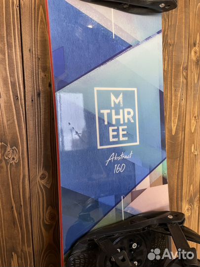 Сноуборд комплект Mthree Abstract 160cm+Крепы Flow