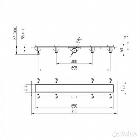 Paini CH650LC Душевой лоток