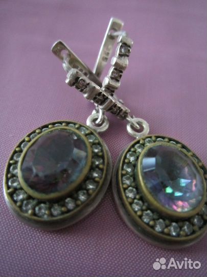 Серьги с натуральными камнями