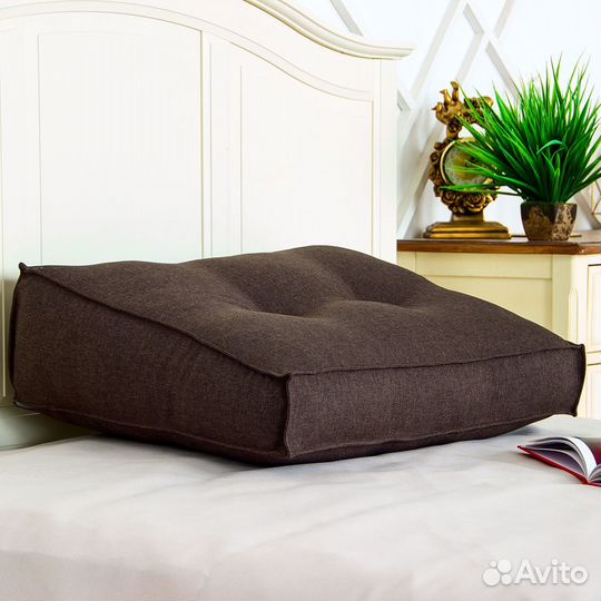 Подушка для дивана кровати Рогожка 70 Шоколад