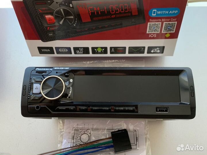 Новая магнитола Pioneer MVH-X2611SBT с bluetooth