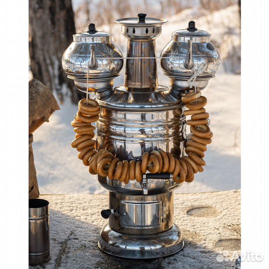 Самовар на дровах с чайником 6 л, Турция