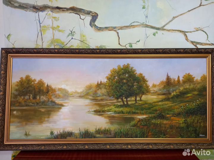 Картина маслом на холсте большая пейзаж