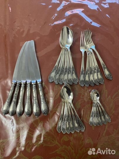 Десертный набор мельхиор