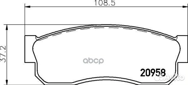 Колодки тормозные дисковые перед (PF-2080)