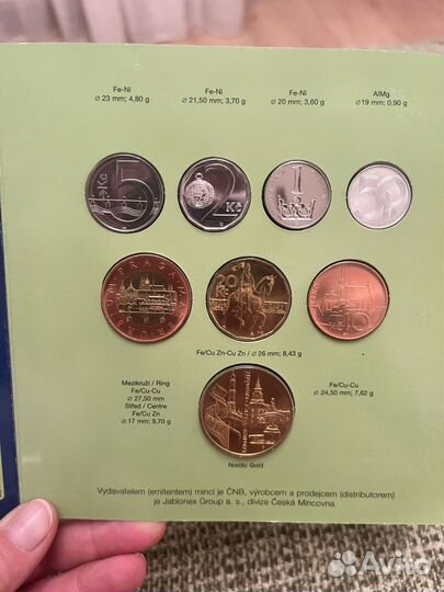 Набор монет 2007г. Чешской Республики