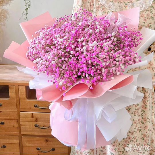 Радужная Гипсофила. Доставка Букетов