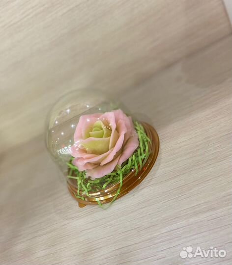Роза в куполе мыло цветок подарок учителю маме