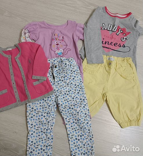 Детская одежда для девочек 80 86 пакетом