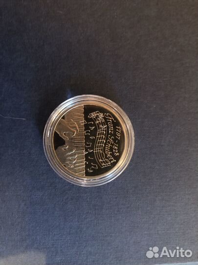 Монета Нидерланды Шуберт композитор музыка 1997 г