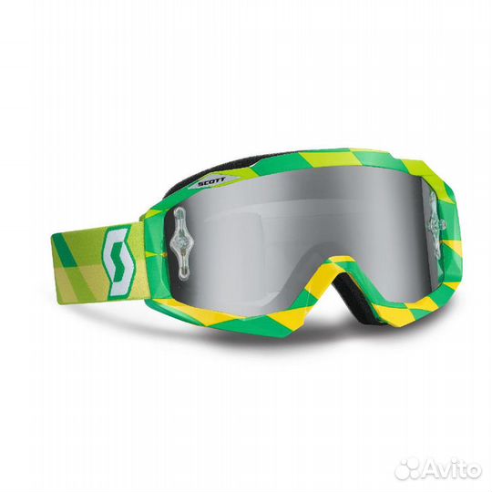 Scott Hustle MX Track Green/Yellow/Silver Chrome L