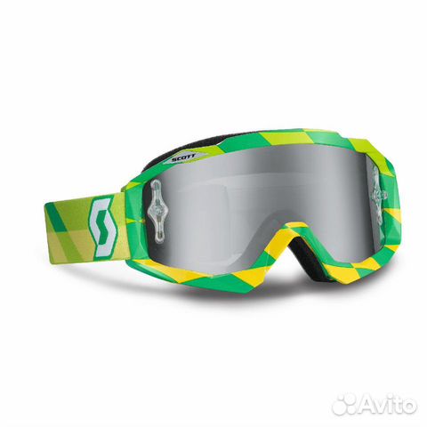 Scott Hustle MX Track Green/Yellow/Silver Chrome L