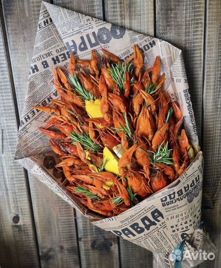 Мужской букет из раков, раки, подарок