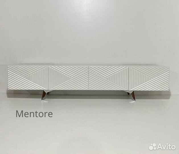 Тумба тв Bravo в белом цвете (на опорах)