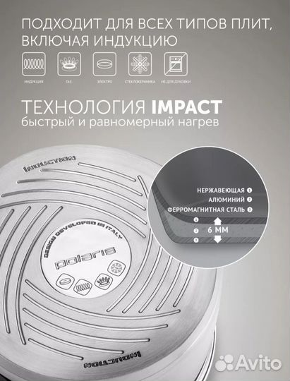 Набор кастрюль Polaris новый