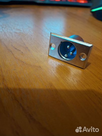 Разъем XLR 3P штекер металл на корпус