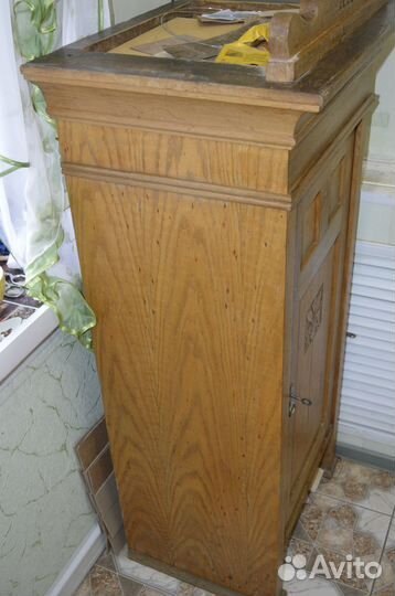 Тумба тумбочка шкафчик, старинная дубовая с модер