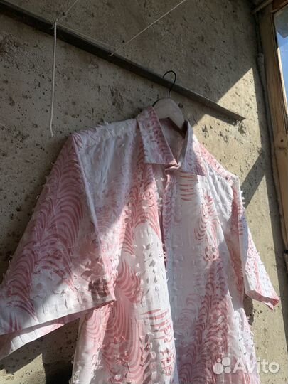 Шикарная дизайнерская оверсайз рубашка белая