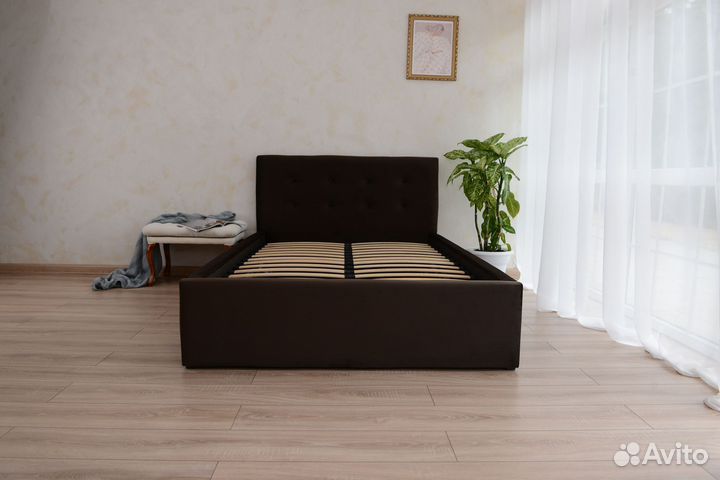 Кровать 120х200 в велюре