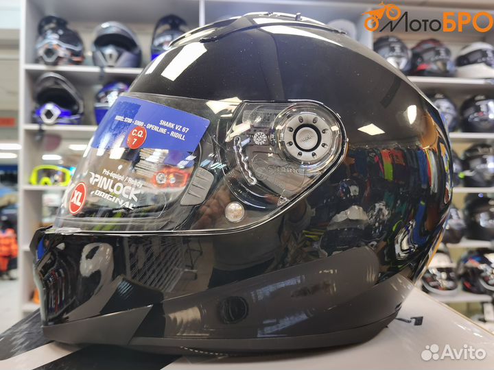 Шлем интеграл shark ridill blank Black Glossy