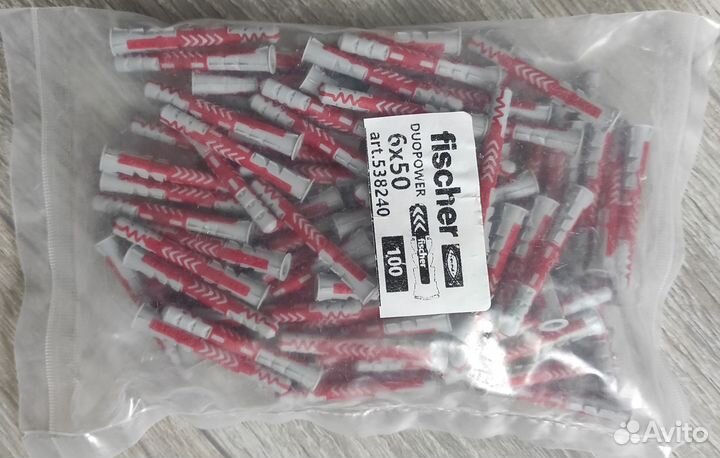 Дюбель универсальный duopower fischer 6*50 100 шт