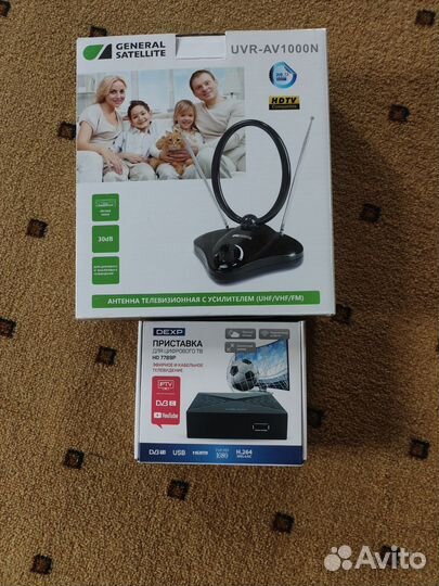 Тв приставка + антенна с усилителем