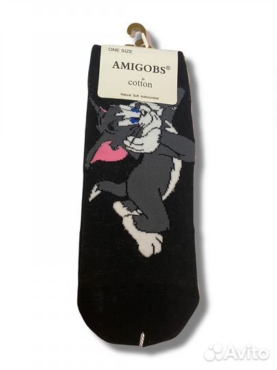 Набор женских коротких носков Том и Джерри 5шт