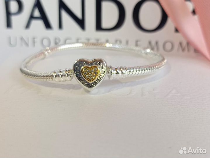 Pandora Браслет Логомания Сердце