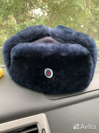 Мужская шапка зимняя полиция с кокардой 62 размер