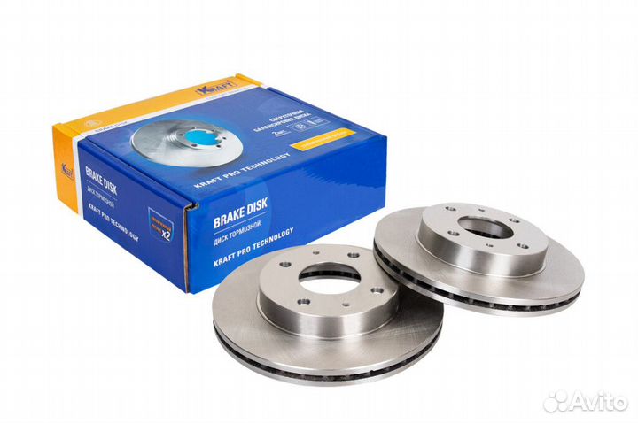 Диск тормозной передний kraft KT016034