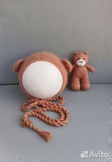 Набор мишка и чепчик