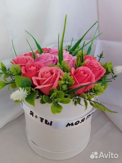 Мыло ручной работы, мыльные розы, букеты