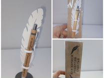 Ручка с гравировкой бамбуковая