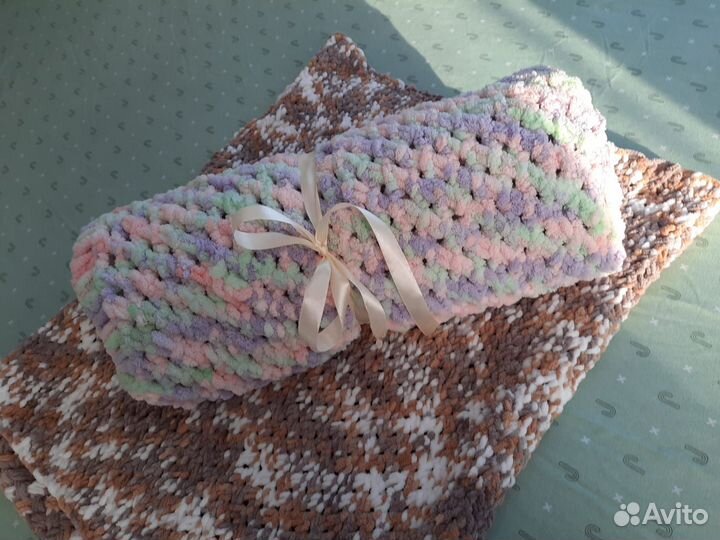 Плед детский вязаный ручная работа