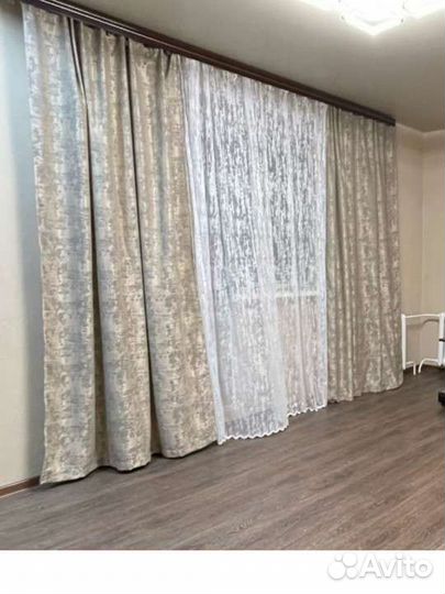 Шторы и тюль новые готовые, комплект штор