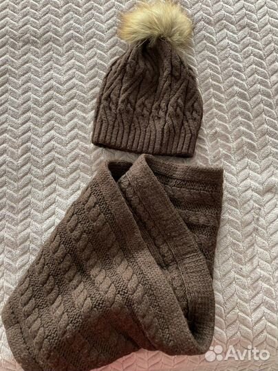 Комплект шапка и снуд женский