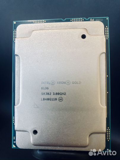 Процессор Intel 6136 Xeon Gold 12 core 3/3.7 Ghz S