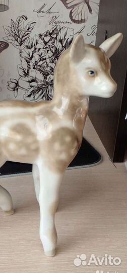 Фарфоровая статуэтка Олененок/дулева
