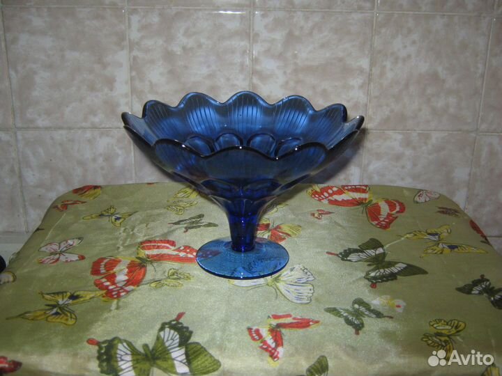 Вазочки для конфет. Цветное стекло. СССР